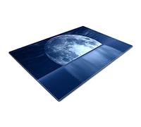 Chopping Board | Glass Chopping Boards for Kitchens | Glass Worktop Savers for Kitchen | Cutting Boards for Kitchen | Chopping Board Non Slip | Small Chopping Board | Blue Moon Ocean Nature Cool