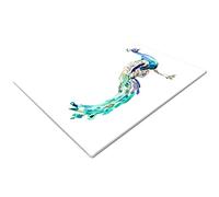 Chopping Board | Glass Chopping Boards for Kitchens | Glass Worktop Savers for Kitchen | Cutting Boards for Kitchen | Chopping Board Non Slip | Small Chopping Board | Blue Teal Peacock Purple