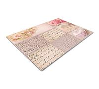 Chopping Board | Glass Chopping Boards for Kitchens | Glass Worktop Savers for Kitchen | Glass Chopping Boards | Small Chopping Board | Pink Vintage Flowers