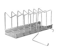 Chopping Board Holder - Kitchen Accessory Storage,Stainless Steel Cutting Board Rack with 7 Compartments for Cabinet Dining Room RV Refrigerator Camping Home Restaurant