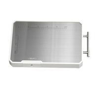 Chopping Board Made of Stainless Steel - Double-Sided with Handle, Metal Chopping Boards for the Kitchen | For Household Restaurant Camping Charcuterie