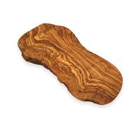 Chopping Board Natural Cut "The Rustic Art" - Handmade from Olive Wood, 60 cm Long, Versatile Serving Plate
