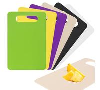 Chopping Board Set 6 Pieces Cutting Board BPA Free Plastic Chopping Board Versatile Chopping Boards for Meat Delicatessen Vegetables and Fruit (29 x 19cm)