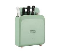 Chopping Board Set,Knife Block,Disinfection Knife Holder with Utensil Caddy and 2 Colour Coded Cutting Board,Kitchen Storage Rack,UV Sterilize,Drying