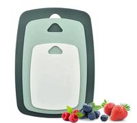 Chopping Board Set of 3, Chopping Boards for Kitchens with Handle, Small to Large | BPA Free | Easy Grip Handle | Dishwasher Safe Cutting Boards | Multi Colour Chopping Board Set