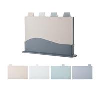 Chopping Board Set of 4 Index Cutting Boards with Storage Stand Multicolor Non-Slip Kitchen Chopping Board for Meat Vegetables Fish Pre-Cooked Foods Baby Food