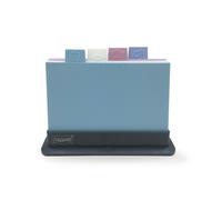 Chopping Board Set of 4 with Stand Colour Coded Symbols Cutting Double Sided HQ