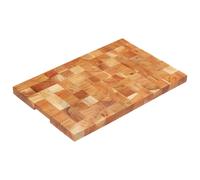 Chopping Board Solid Acacia Natural Wood 60x40x3.8cm Large Thick Finger Groove