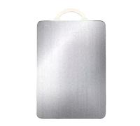 Chopping Board Stainless Steel Double-Sided with Handle | Double-Sided Metal Chopping Board | Heavy Duty Food Prep for Home, Apartment, Restaurant Meat, Vegetables, Fruit, Cooking Tasks