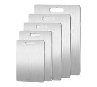 Chopping Board, Steel Chopping Board 1pcs Titanium Cutting Board Lightweight Kitchen Board Chopping Block Easy to Clean for Home Outdoor Camping Picnic(Extra Small)