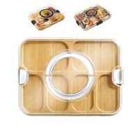 Chopping Board - Storage Container Wooden Cutting Boards for Outdoor Party Use, Multipurpose Platter with Lid Fruit, Coded Chopping for Meat, Snack Serving Easy Carry 14.57 X 11.42 X 2.76 Inches