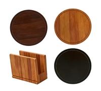 Chopping Board with Rack - Round for Meal Preparation 3 Pieces | Chopping Board, Suitable for Meat Vegetables Garden Beach Party Home Apartment Barbecue Picnic