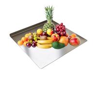 Chopping Board with Raised Edge | Large Kitchen Gadget in Steel | Kitchen Chopping Boards for Home, Outdoor Restaurant, Barbecue, Cold Cuts, Raw Pasta Sushi Butcher