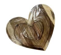 Chopping Board - Wood 42 x 33 x 5 cm | Heart-Shaped Dinner Plate | Chopping Board for Cheese, Meat, for Serving in the Kitchen, for Entertaining Party Snacks and Daily Use When Eating
