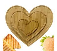 Chopping Board - Wood 42 x 33 x 5 cm | Heart-Shaped Dinner Plate | Chopping Board for Cheese, Meat, for Serving in the Kitchen, for Entertaining Party Snacks and Daily Use When Eating