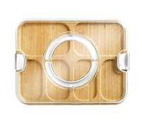 Chopping Board, Wooden Chopping Boards for the Kitchen, Cold Cutting Board with Compartment in Lid for Cheese Plates, Food Indoors and Outdoors, on the Go
