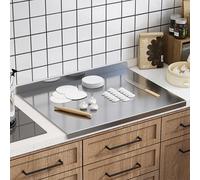 Chopping Boards for Kitchens, 304 Stainless Steel Kitchen Cutting Board Non-Slip Chopping Block for Meat, Fruits, Vegetables, Bread and Baking(40x30cm/15.7x11.8in)