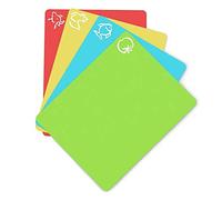 Chopping Boards for Kitchens Flexible Plastic Non-Slip Chopping Block Cutting Board Mats with Food Icons Kitchen Tools