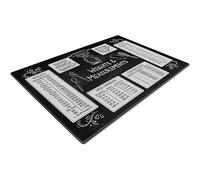 Chopping Boards | Glass Worktop Savers | Worktop Protectors Heat Resistant | Catering Chopping Boards | Chopping Boards Glass | Over The Sink Chopping Board | Large | Weights & Measurements Black