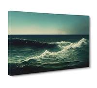 Choppy Sea Canvas Wall Art Print 30x20 Inch