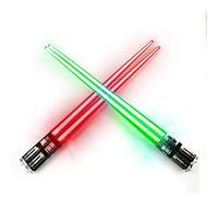 ChopSabers Lightsaber Led Light Up Chopsticks (2 Pair, Red & Green)