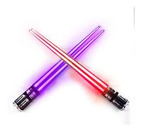 ChopSabers Lightsaber Led Light Up Chopsticks (2-Pairs, Purple & Red)