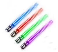 ChopSabers Lightsaber Led Light Up Chopsticks (4 Pairs, Red Green Blue Purple)
