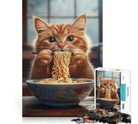 Chopstick Cat Feast 1000 Piece Jigsaw Puzzles for Adults Teenagers Home Play Fine Thick Home Fun Wall Art (38x26cm)