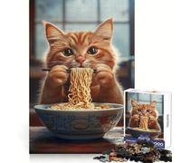Chopstick Cat Feast 1000 Piece Jigsaw Puzzles for Adults Teenagers Home Play Fine Thick Home Fun Wall Art (38x26cm)