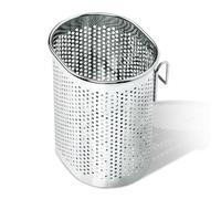 Chopstick Dishwasher Basket 3.5x2.7x3.9" - Stainless Steel Chopstick Holder for Dishwasher with Hooks, Oval Design Rust-Resistant Perforated Utensil Caddy for Straws, Teaspoons & Small Kitchen Tools