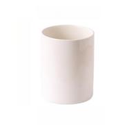 Chopstick Holder, Ceramic Storage Tube, Cream White，Boxer-style | KITCHEN DESK DUAL-USE: 12.5cm tall cream white crock, striped or smooth, 700ml, for cutlery, brushes, pens.
