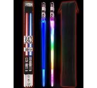 Chopstick LED Lightsaber Light Up Star Wars Cool Led Chopsticks, 1 Pair, 8 Color Modes Frost Tips Carry Case