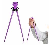 Chopsticks Panda, Chopstick for Beginners, Reusable Non-Slip, KidsTraining Chopsticks Heat Resistant Cute for Ramen Asian Dishes (Purple)
