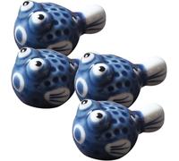 Chopsticks Rest for Puffer Fish Chopsticks, Chopstick Holder Made of Ceramic, Chopsticks Pufferfish Shape Chopsticks Rest Chopsticks Cushion Dining Table for the Whole Family, Upscale Restaurant (4)