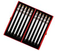 Chopsticks Reusable chop Sticks 10-Pack Double-Layer Ceramic Chopsticks Non-Slip Reusable Chopsticks Gift Installation(Color:F,Size:25cm)