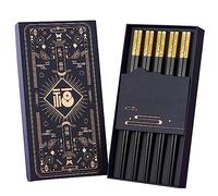 Chopsticks Reusable chop Sticks 5 Pairs of Chopsticks Gift Box Set Non-Slip and high Temperature Resistant Chopsticks