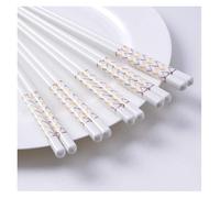 Chopsticks Set, 10 Pair Reusable Porcelain Chopsticks Set,Chopsticks Non-Slip,Chinese Chopsticks Bone China,Japanese Sushi Chopsticks Ceramic-White Z(W)