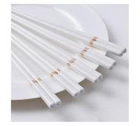 Chopsticks Set, 10 Pair Reusable Porcelain Chopsticks Set,Chopsticks Non-Slip,Chinese Chopsticks Bone China,Japanese Sushi Chopsticks Ceramic-White Z(X)