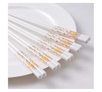 Chopsticks Set, 10 Pair Reusable Porcelain Chopsticks Set,Chopsticks Non-Slip,Chinese Chopsticks Bone China,Japanese Sushi Chopsticks Ceramic-White Z(Q)