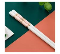 Chopsticks Set, 10 Pairs Advanced Reusable Classic Chinese Blessings Printing Pattern Chop Sticks Cleaning, Dishwasher Safe, 9.8 Inches/25cm - Package Y(W)