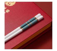 Chopsticks Set, 10 Pairs Reusablehopsticks Set with Case, High-Grade Bone Ceramics Non-Slip Chopsticks(E)