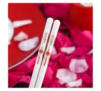 Chopsticks Set, Chinese Chopsticks Bone China, White Porcelain Chopsticks Premium Box,Reusable 5 Pair Japanese Sushi Chop Stick-24cm A(C)