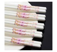 Chopsticks Set, Reusable, Solid Wood Box Packaging, Suitable for Family Dinner, Restaurants, Chinese, Japanese, Korean and Any Asia Style Food B(G)