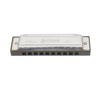 Chord | 10 Hole Harmonica With Case & Cleaning Cloth | Key A