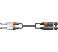 chord 26J-2XM600 6 m 2 x 6.3 mm Mono Jack to 2 x XLRM Lead
