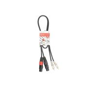 chord 2R-2XF075 0.75 m Twin RCA to XLRF Lead