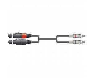 Chord 2x XLR Female To 2x RCA Plugs Audio Cable (3.0m)