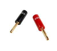 Chord 4mm Gold Pated Banana Plugs - Red