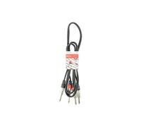 Chord | Audio Cable 2 x 6.3mm Mono Jack Plugs to 2 x 6.3mm Mono Jack Plugs | 1.5m