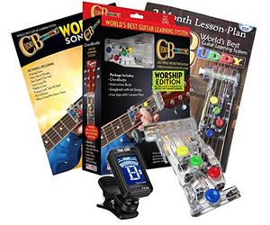 Chord Buddy Worship Edition Guitar Training Device Teaching Aid with Gospel Songbook, Lessons and Tuner
